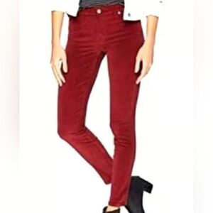 SALE *Lucky Brand Zoe Skinny Jeans Corduroy Red Womens Size 12/31 Regular